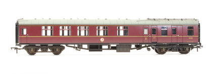 Pre-Owned BR Maroon MK1 Brake Corridor Composite BCK Coach 'E21202' - Custom Weathered