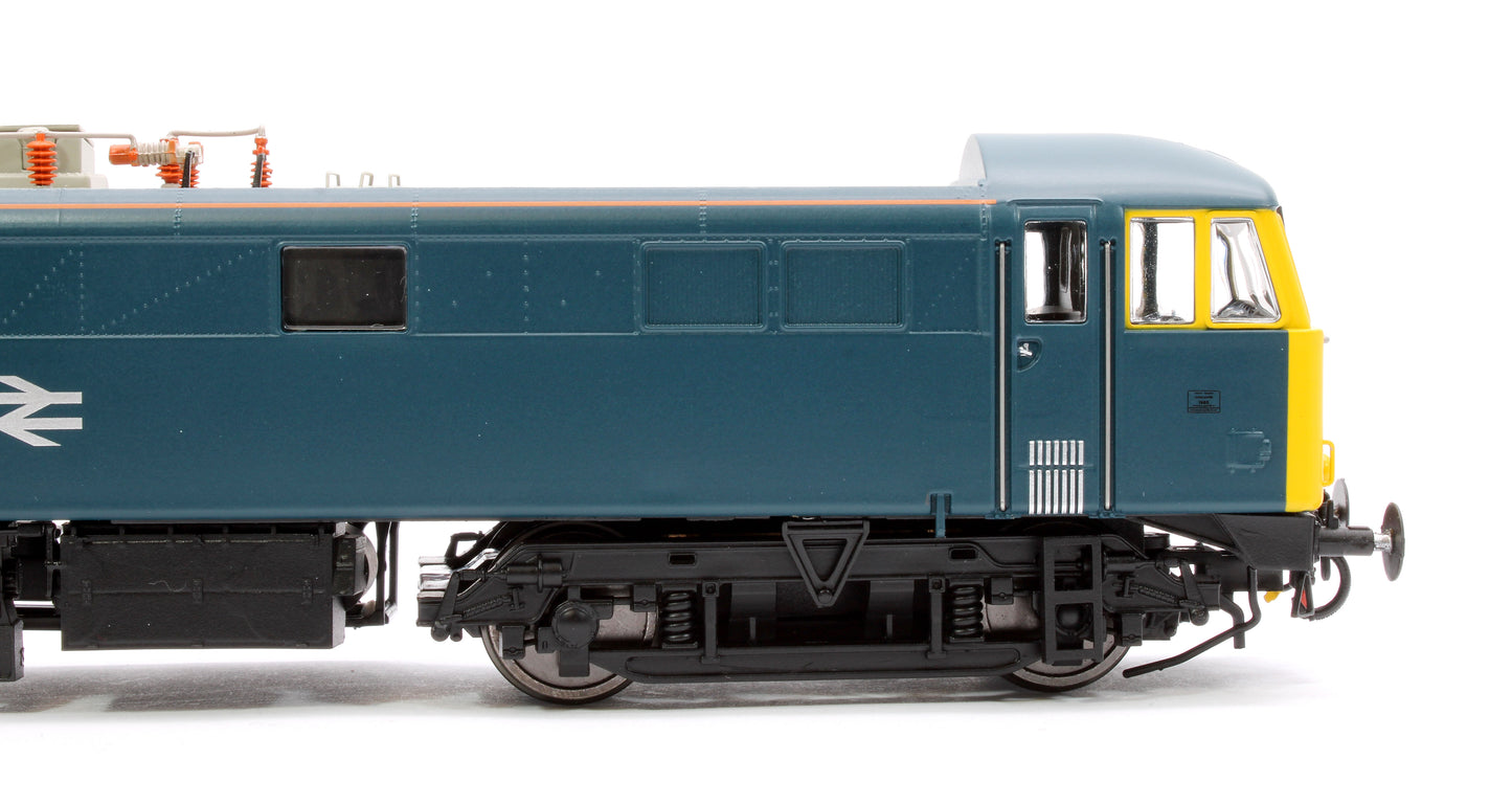 Class 86 BR Rail Blue 86011 with FYE, Orange Cantrail Warning Stripe (Faiveley Pantograph) (V3a) Electric Locomotive