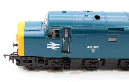 Class 40 Centre Headcode (ScR) 40063 BR Blue Diesel Locomotive - DCC Sound