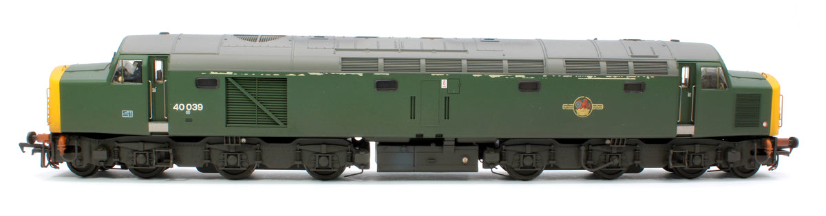 Class 40 Disc Headcode 40039 BR Green (Full Yellow Ends) Diesel Locomotive - Weathered