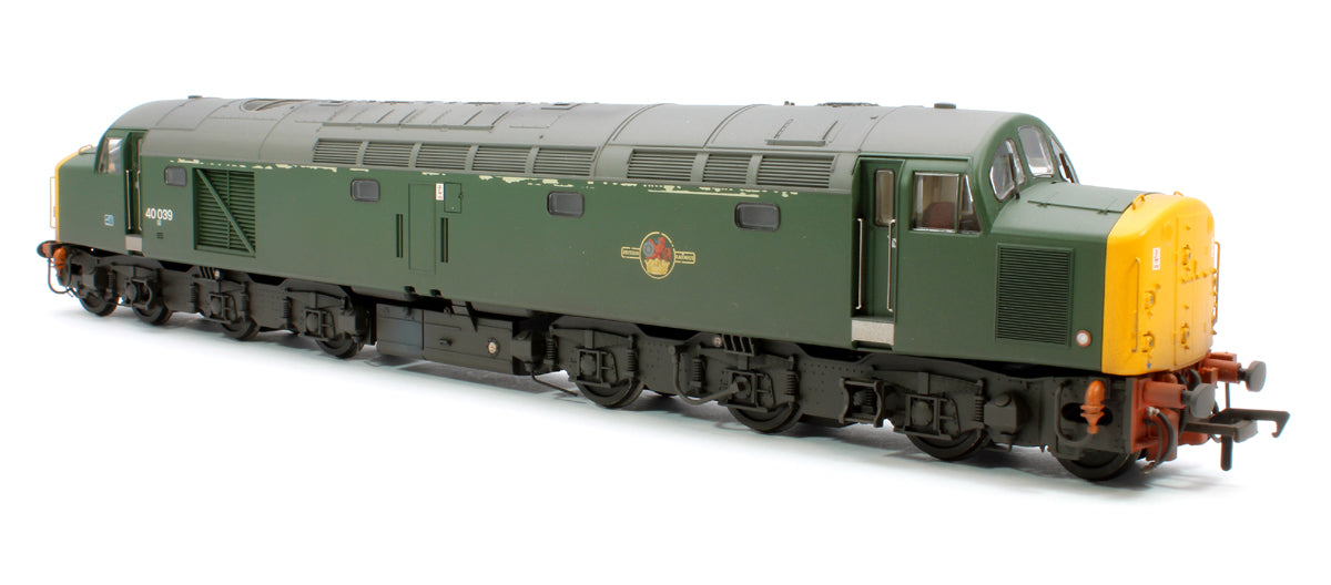 Class 40 Disc Headcode 40039 BR Green (Full Yellow Ends) Diesel Locomotive - Weathered