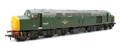 Class 40 Disc Headcode 40039 BR Green (Full Yellow Ends) Diesel Locomotive - Weathered