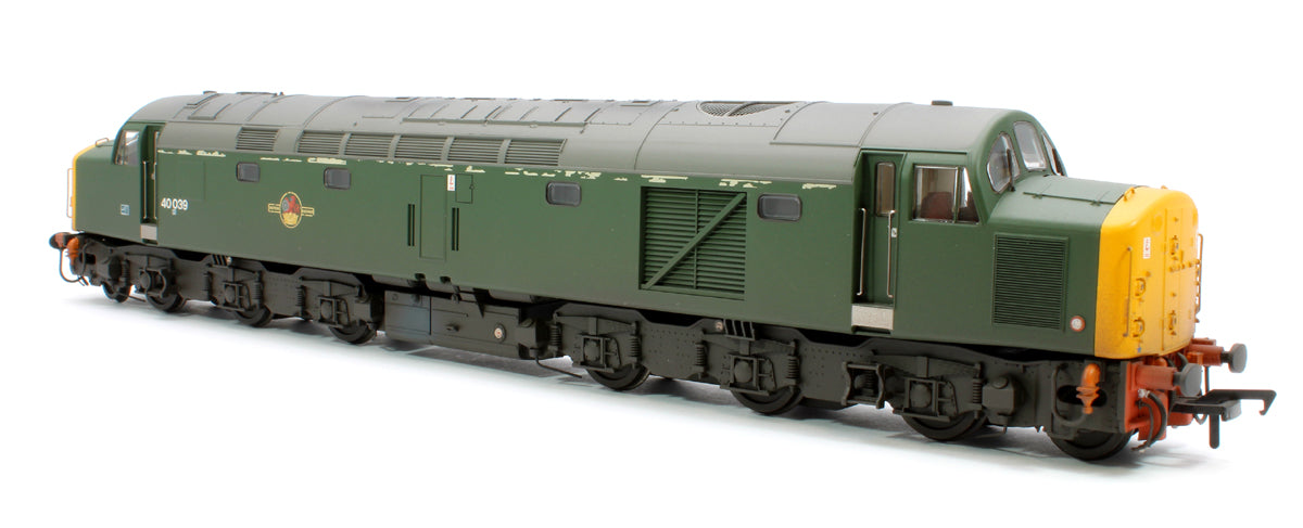 Class 40 Disc Headcode 40039 BR Green (Full Yellow Ends) Diesel Locomotive - Weathered