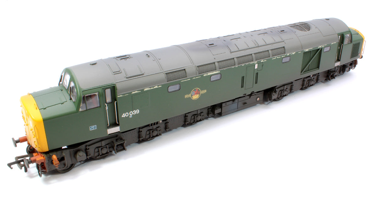 Class 40 Disc Headcode 40039 BR Green (Full Yellow Ends) Diesel Locomotive - Weathered