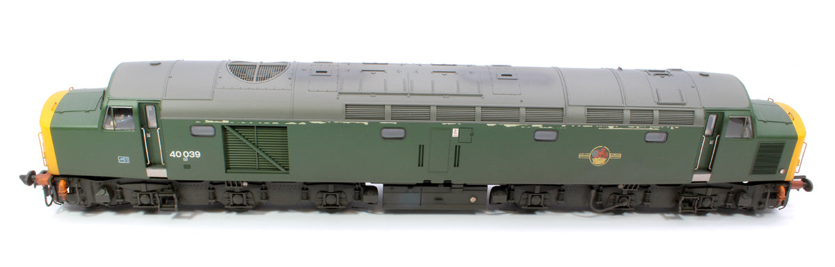 Class 40 Disc Headcode 40039 BR Green (Full Yellow Ends) Diesel Locomotive - Weathered