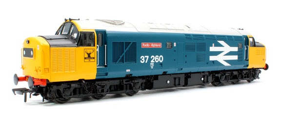 Class 37/0 Centre Headcode 37260 'Radio Highland' BR Blue (Large Logo) Diesel Locomotive