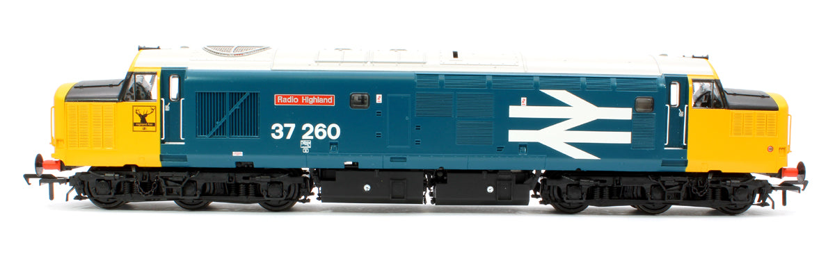 Class 37/0 Centre Headcode 37260 'Radio Highland' BR Blue (Large Logo) Diesel Locomotive