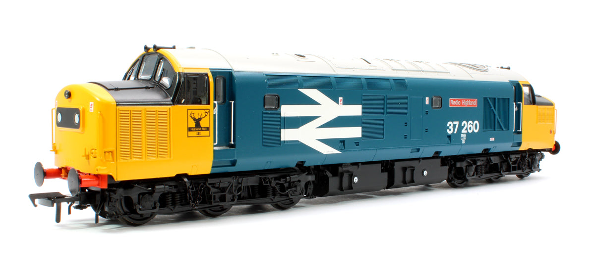 Class 37/0 Centre Headcode 37260 'Radio Highland' BR Blue (Large Logo) Diesel Locomotive