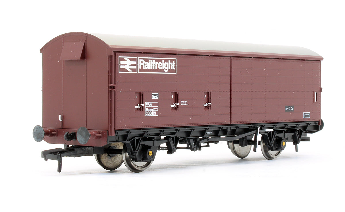 Pre-Owned 35 Ton Sliding Door Box Van VAA C/W Vents Railfreight Maroon