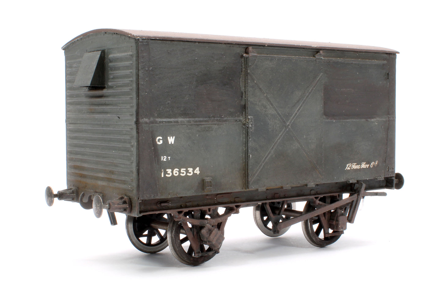 Pre-Owned GW Grey 12T Vent Van No.136534 - Weathered (Unboxed)