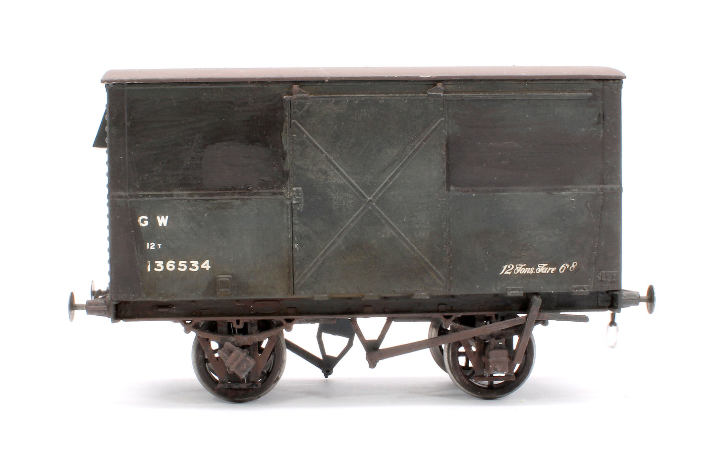 Pre-Owned GW Grey 12T Vent Van No.136534 - Weathered (Unboxed)