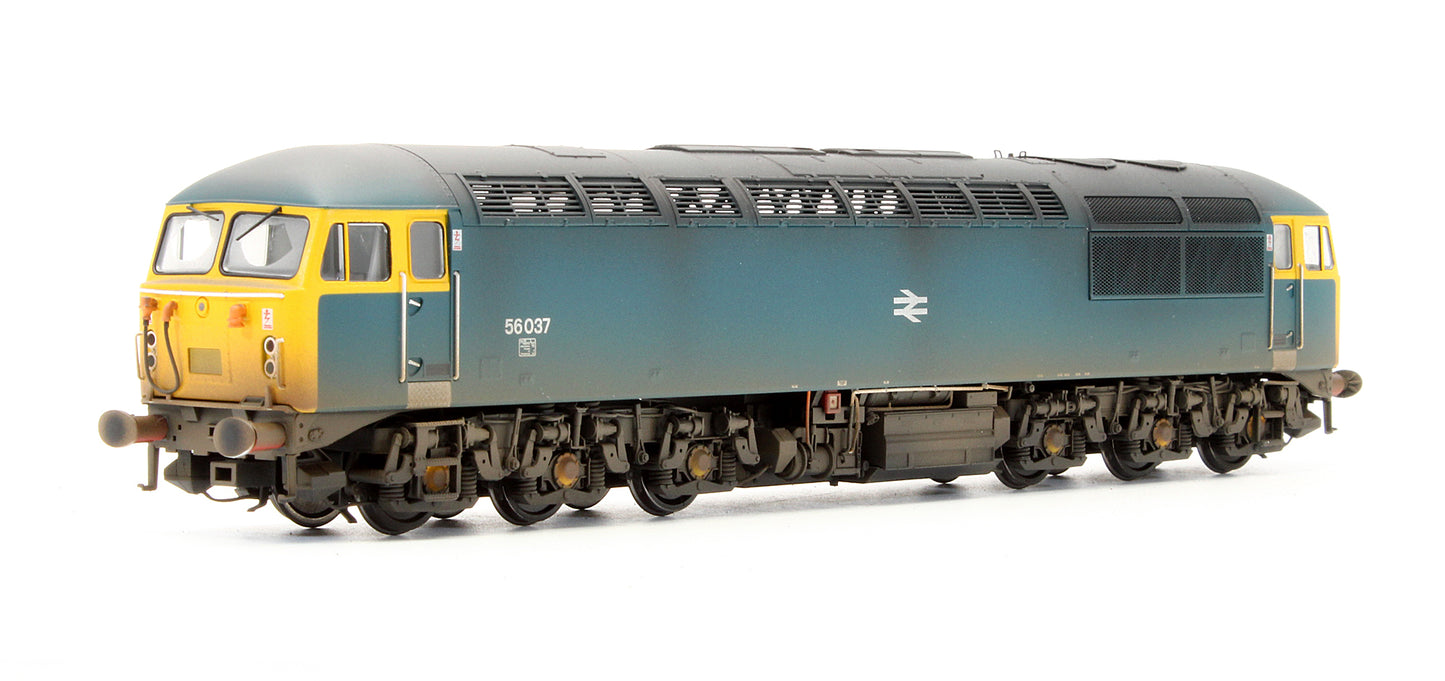 Bespoke Weathered Class 56 BR Blue 'Richard Trevithick' No.56037 Diesel Locomotive - Medium Finish