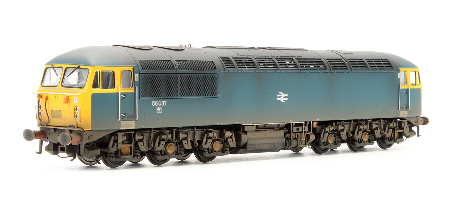 Bespoke Weathered Class 56 BR Blue 'Richard Trevithick' No.56037 Diesel Locomotive - Medium Finish