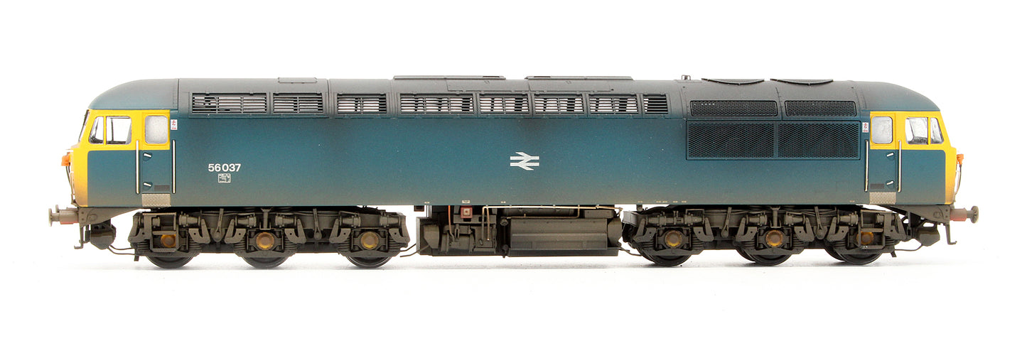Bespoke Weathered Class 56 BR Blue 'Richard Trevithick' No.56037 Diesel Locomotive - Medium Finish