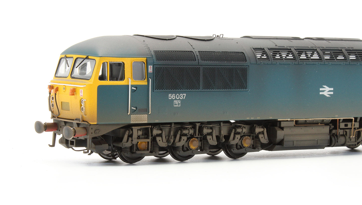 Bespoke Weathered Class 56 BR Blue 'Richard Trevithick' No.56037 Diesel Locomotive - Medium Finish
