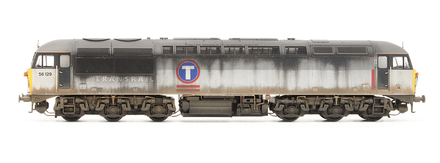 Bespoke Weathered Class 56 Triple Grey Transrail No.56129 Diesel Locomotive - Heavy Finish