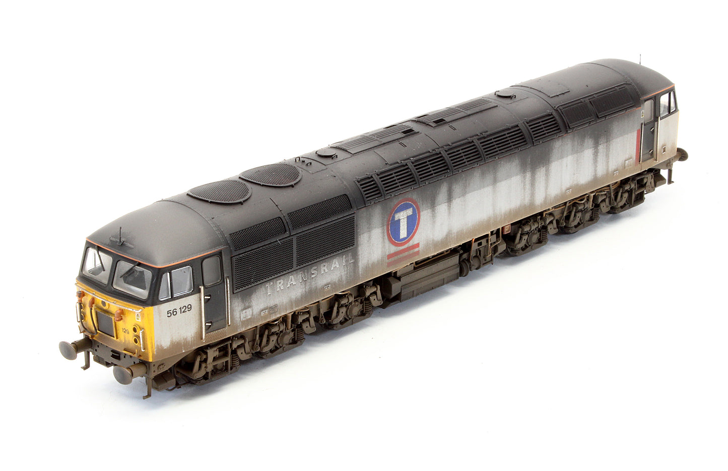 Bespoke Weathered Class 56 Triple Grey Transrail No.56129 Diesel Locomotive - Heavy Finish