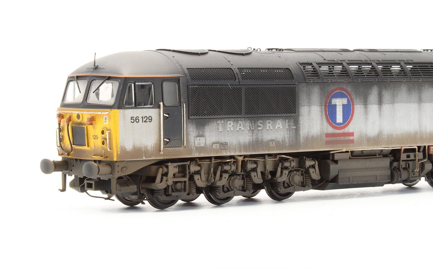 Bespoke Weathered Class 56 Triple Grey Transrail No.56129 Diesel Locomotive - Heavy Finish