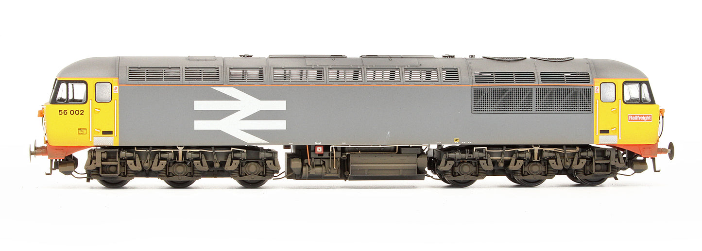 Bespoke Weathered Class 56 BR Original Railfreight Grey No.56002 Diesel Locomotive - Light Finish