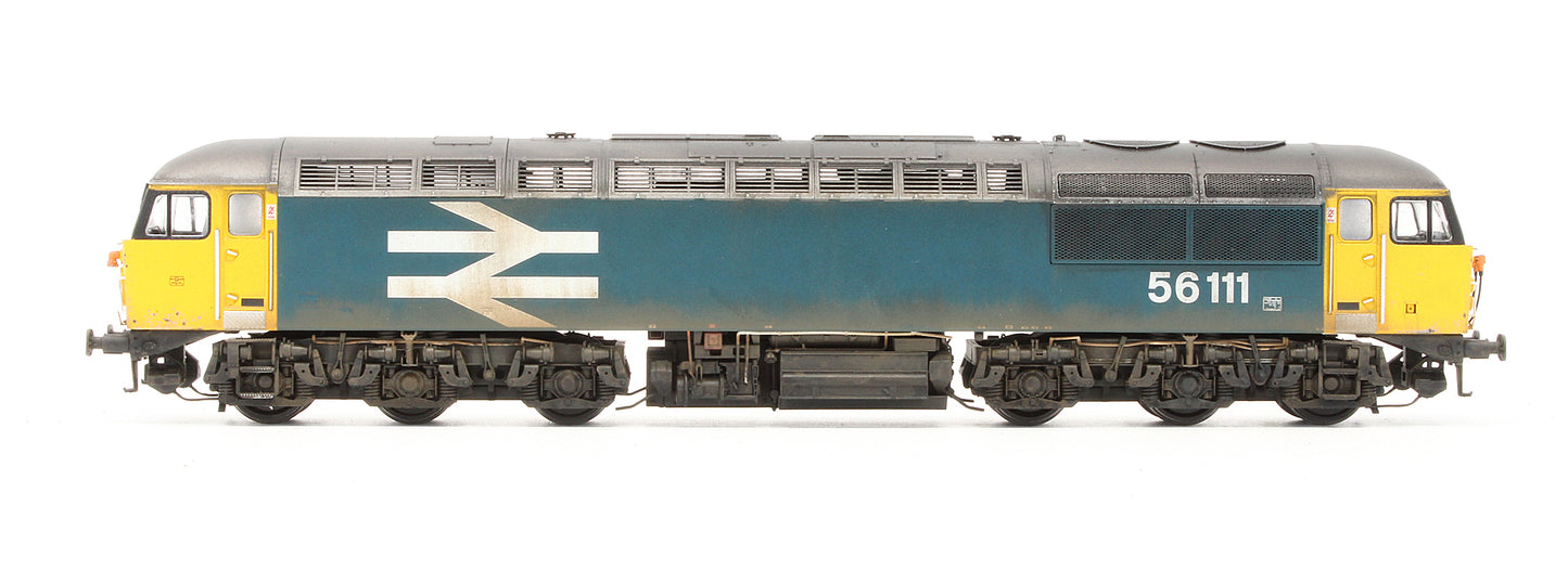 Bespoke Weathered Class 56 BR Blue No.56111 (Large Logo) Diesel Locomotive - Deluxe Weathered, DCC Sound
