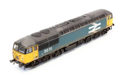 Bespoke Weathered Class 56 BR Blue No.56111 (Large Logo) Diesel Locomotive - Deluxe Weathered, DCC Sound