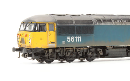 Bespoke Weathered Class 56 BR Blue No.56111 (Large Logo) Diesel Locomotive - Deluxe Weathered, DCC Sound