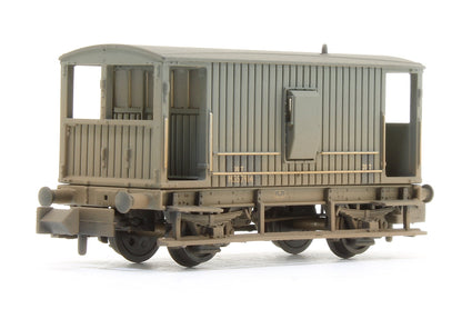 Pre-Owned 377-754 Midland 20 Ton Brake Van BR Grey (With Duckets) 357914 - Weathered