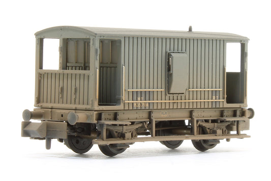 Pre-Owned 377-754 Midland 20 Ton Brake Van BR Grey (With Duckets) 357914 - Weathered