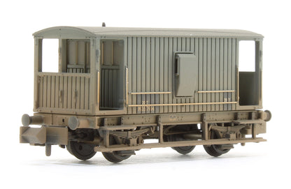 Pre-Owned 377-754 Midland 20 Ton Brake Van BR Grey (With Duckets) 357914 - Weathered