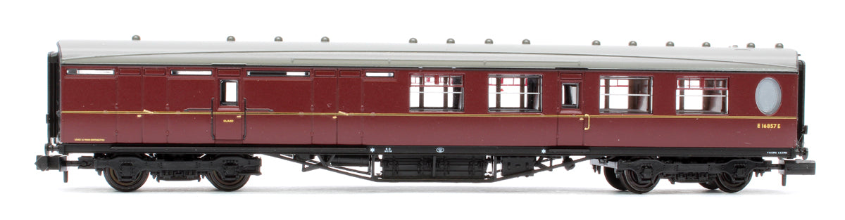 LNER Thompson Brake Second Corridor BR Maroon No. E16857E