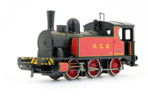 Pre-Owned National Coal Board 030 Steam Locomotive No.7 Red /Black With Yellow Lining