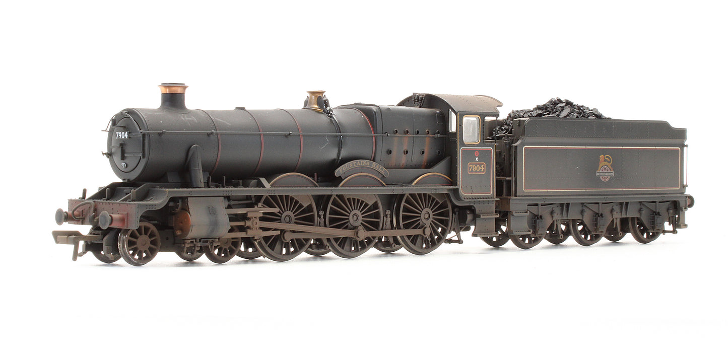 Pre-Owned Class Modified Hall Class 7904 BR Lined Black Early Emblem 'Fountains Hall' Steam Locomotive - Custom Weathered