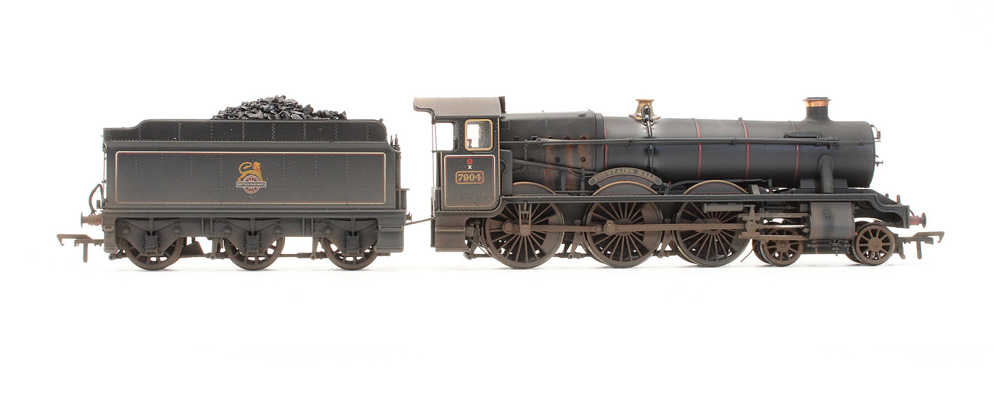 Pre-Owned Class Modified Hall Class 7904 BR Lined Black Early Emblem 'Fountains Hall' Steam Locomotive - Custom Weathered