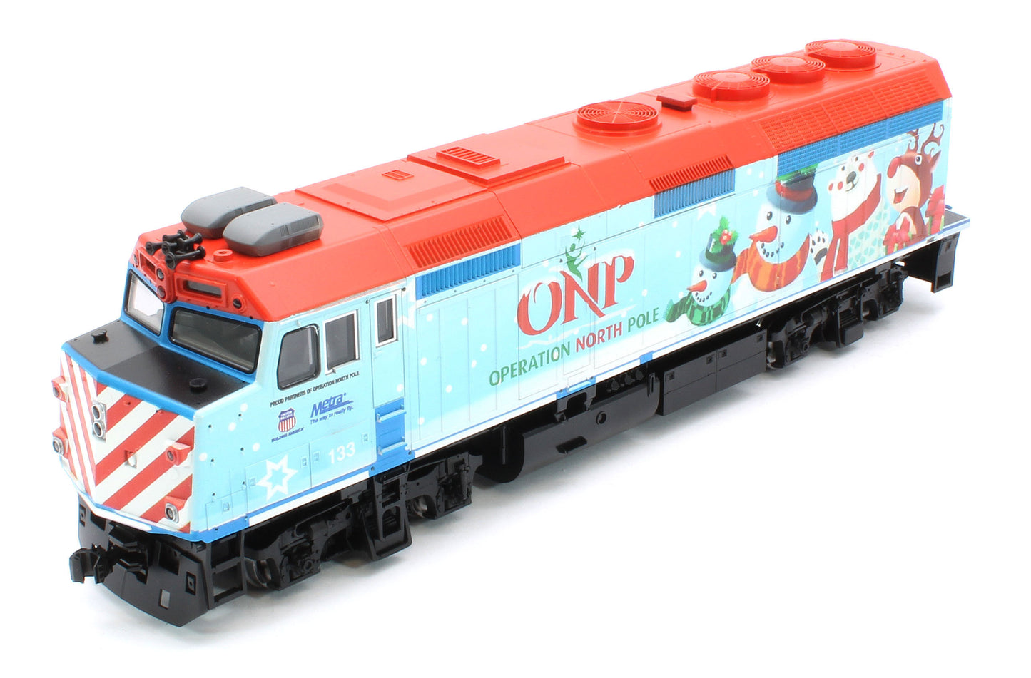 37-2016-DCC EMD F40PH ONP Christmas Train 2016 - DCC-Fitted