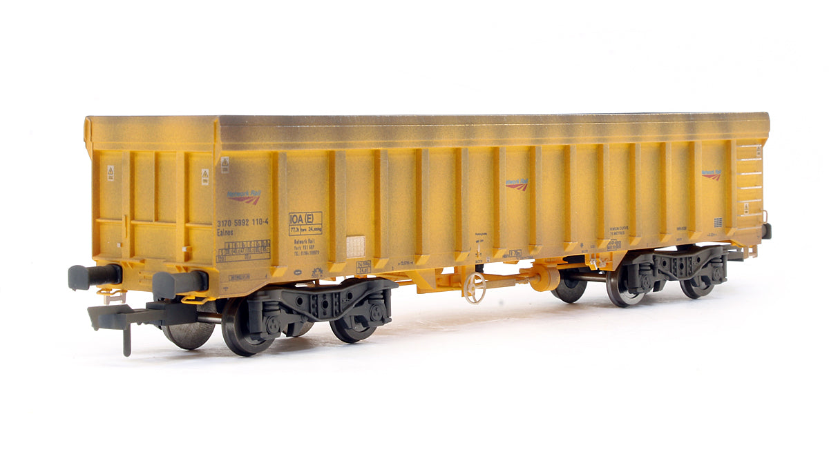 Pre-Owned IOA Ballast Wagon Network Rail Yellow 3170 5992 110-4 (Custom Weathered)
