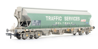 Pre-Owned Covered Bogie Hopper Wagon 'Traffic Services' (Weathered)