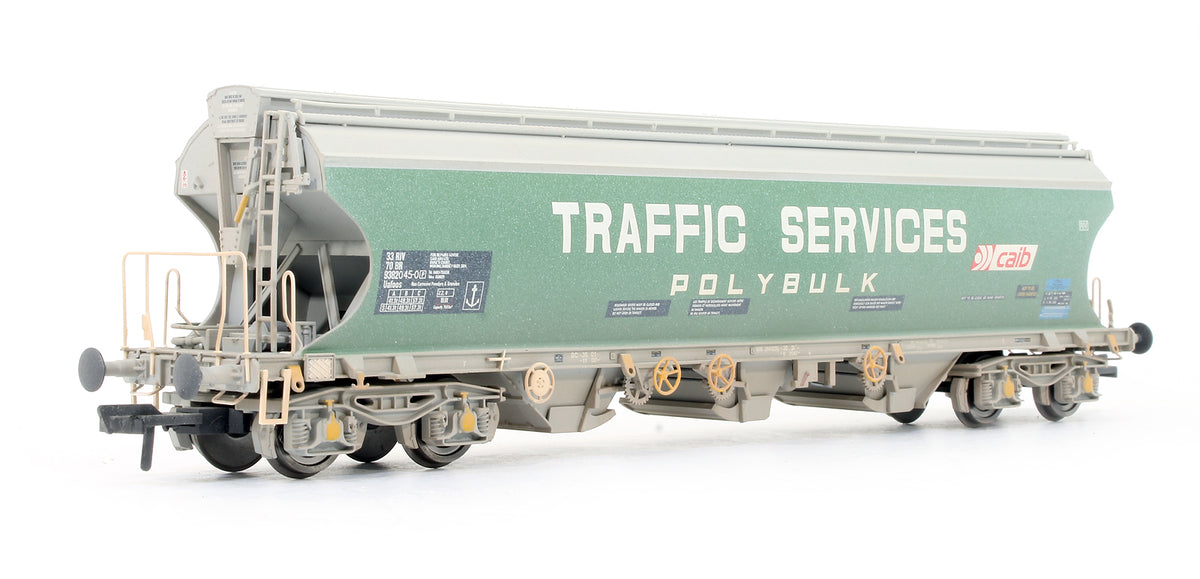 Pre-Owned Covered Bogie Hopper Wagon 'Traffic Services' (Weathered)