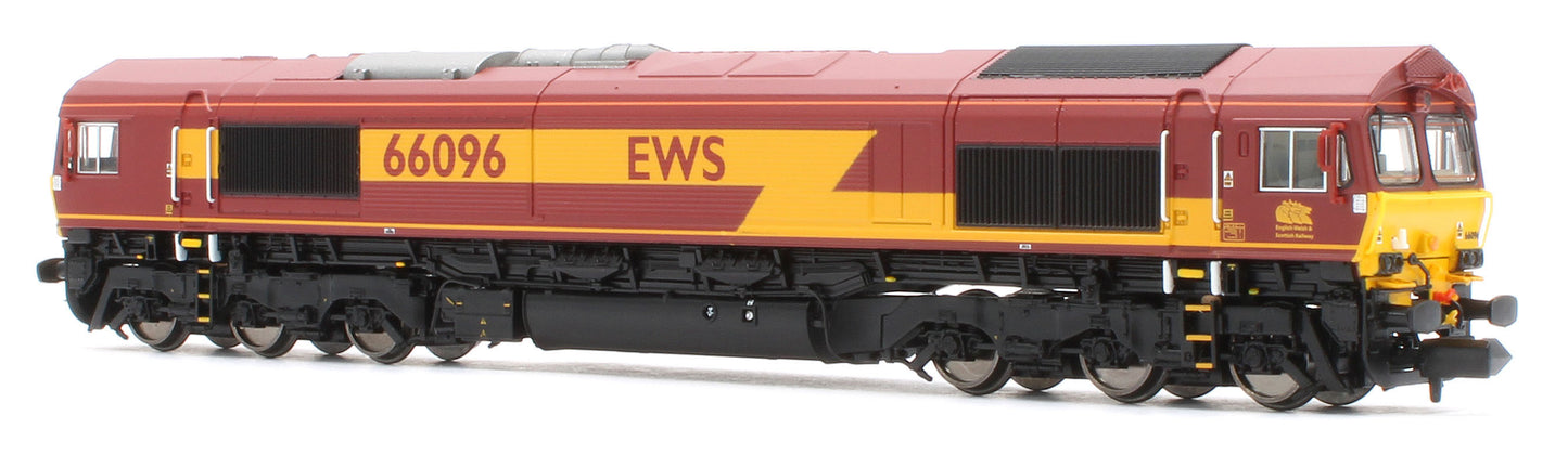 2D-066-002D Class 66 66096 EWS Red / Gold Diesel Locomotive - DCC Fitted