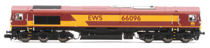2D-066-002S Class 66 66096 EWS Red / Gold Diesel Locomotive - DCC Sound