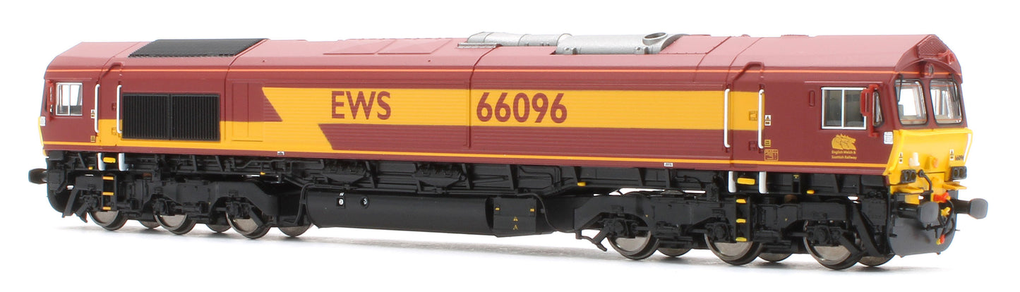 2D-066-002 Class 66 66096 EWS Red / Gold Diesel Locomotive