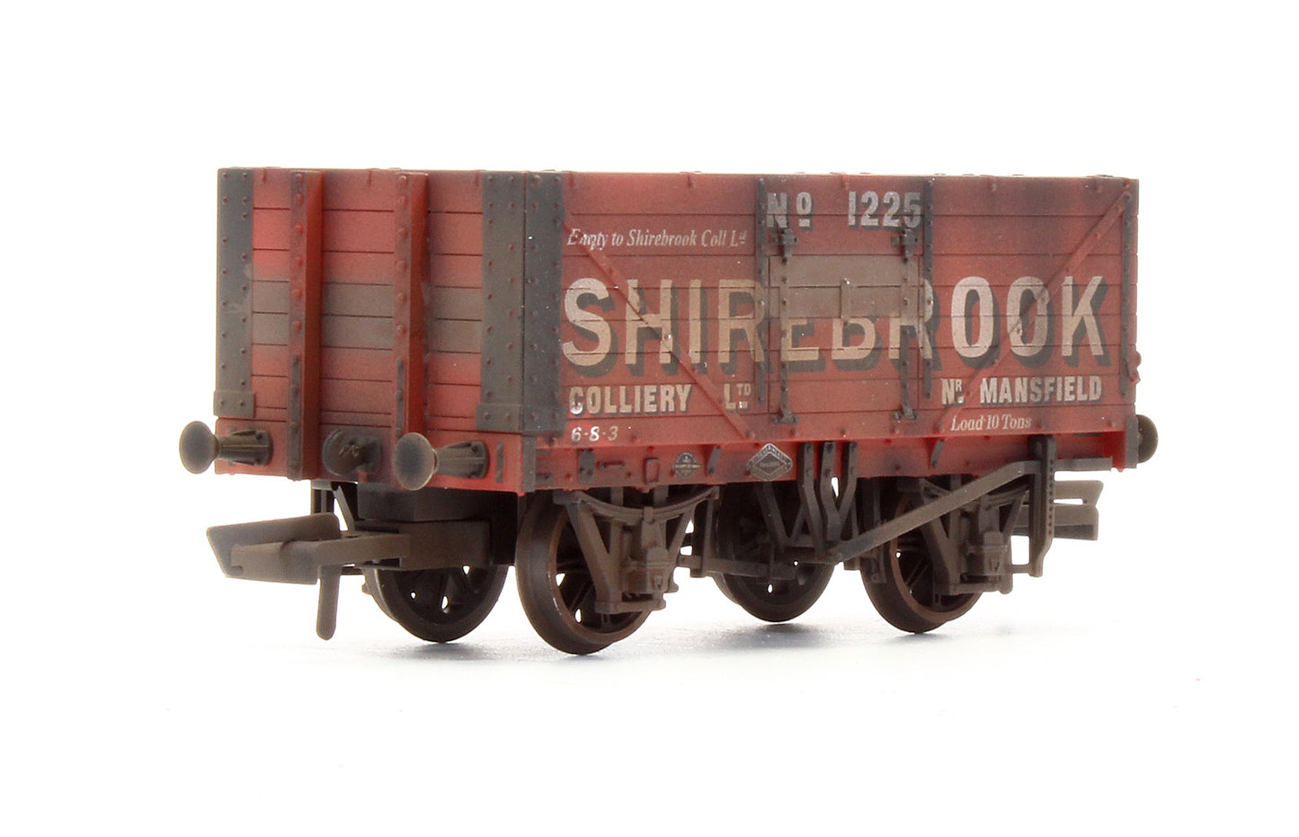 Pre-Owned 'Shirebrook Colliery' 7 Plank Mineral Wagon No.1225 - Custom Weathered