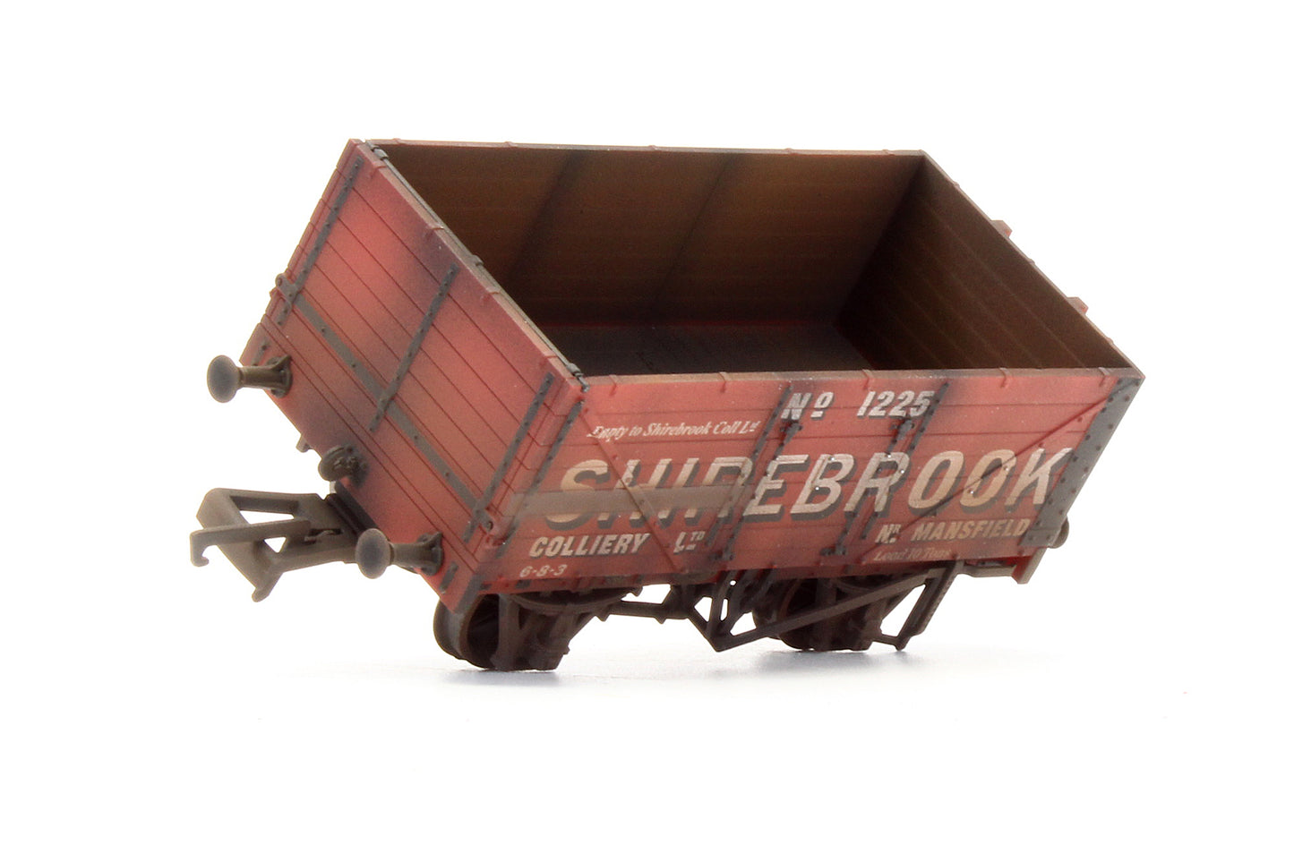 Pre-Owned 'Shirebrook Colliery' 7 Plank Mineral Wagon No.1225 - Custom Weathered