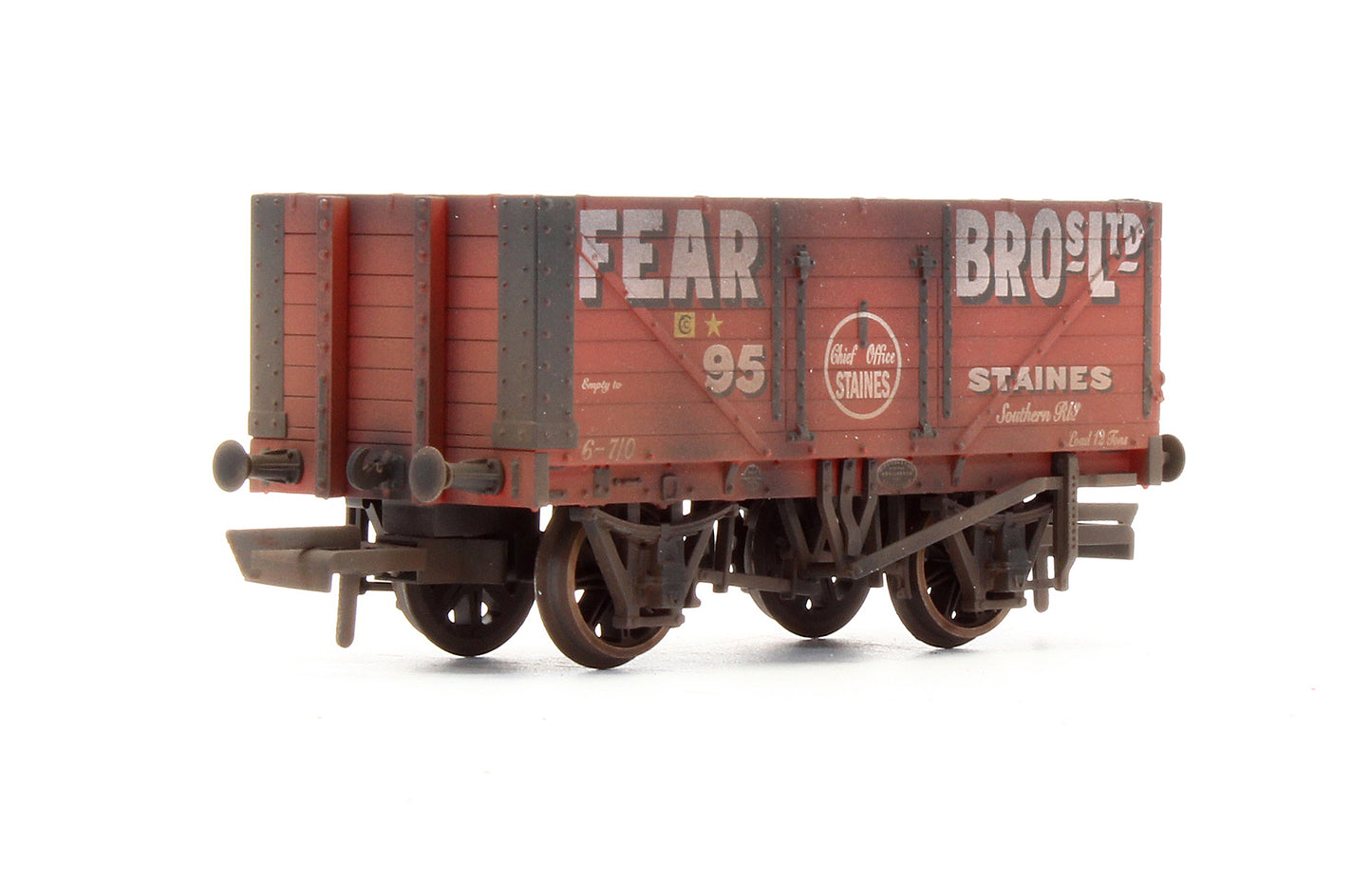OR76MW7001 Pre-Owned 'Fear Bros Ltd' 7 Plank Mineral Wagon No.95 - Custom Weathered
