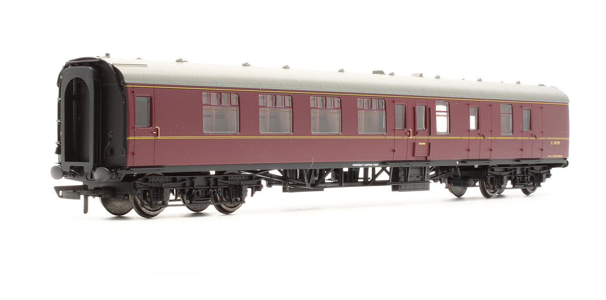 Pre-Owned BR Maroon MK1 Corridor Brake 2nd Class Coach 'E34729'