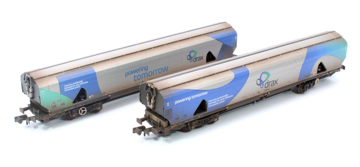 Custom Weathered Drax Power IIA-D Biomass Hopper Twin Pack (Original Drax Power Livery) - Pack B