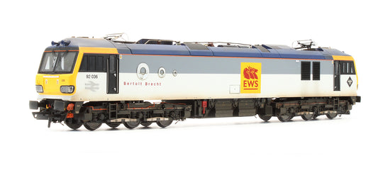 Pre-Owned Class 92 036 'Bertolt Brecht' Original EWS Livery Electric Locomotive (DCC Sound) - Custom Weathered