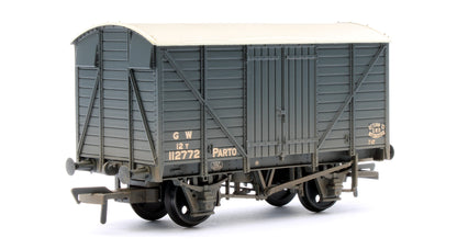 GWR 12T 'Parto' Ventilated Van 'Parto' GWR Grey 112772 - Weathered