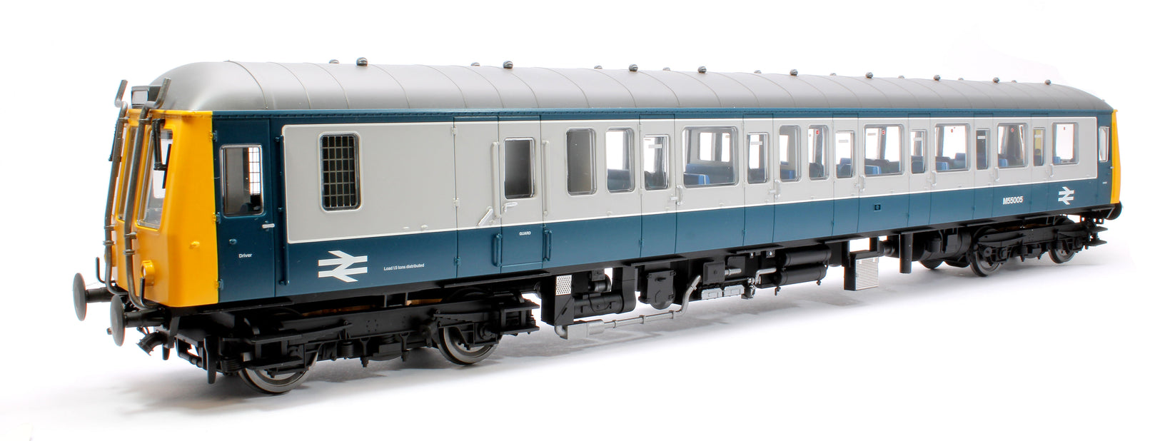 1227 Class 122 BR Blue (Yellow Ends) Single Car DMU TDB975227 - Weathered main image 0