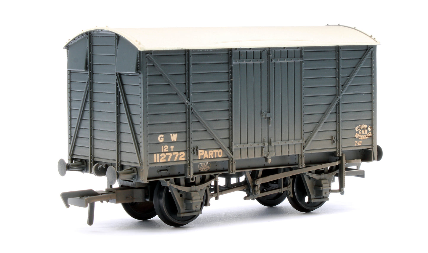 GWR 12T 'Parto' Ventilated Van 'Parto' GWR Grey 112772 - Weathered