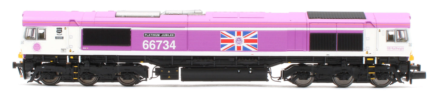 2D-066-006 Class 66 66734 Jubilee Pink "Platinum Jubilee" Diesel Locomotive